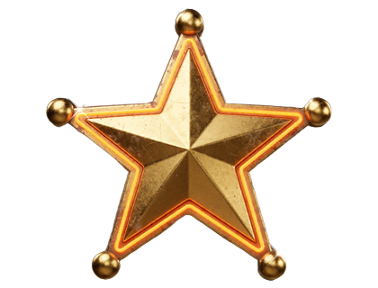 Goldener Jackpot Stern im Lizaro Casino Western Design