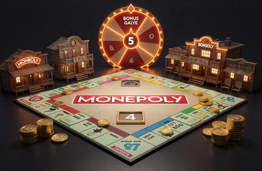 Brettspiel inspirierte Live Show Szene als Monopoly Live Highlight bei Lizaro