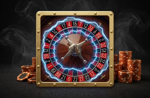 Elektrisches Roulette Rad als Lightning Roulette Highlight im Lizaro Live Casino