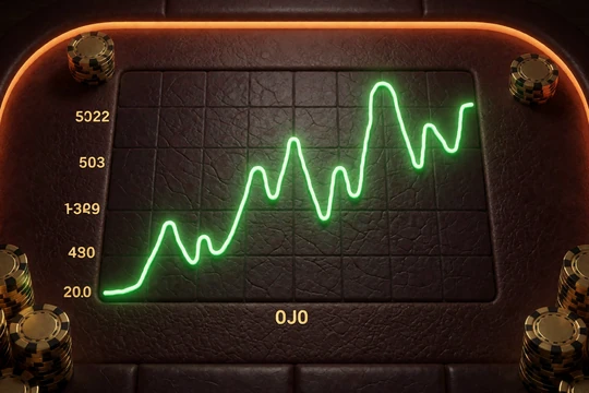 Limbo Graph auf Leder Dashboard f&uuml;r Lizaro Casino Instant Games